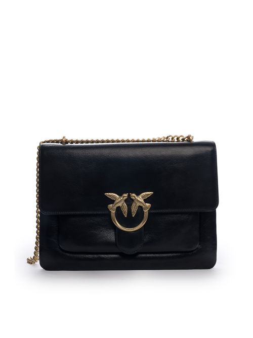 Borsa a spalla Love One Soft Big in pelle di vitello Nero PINKO | 104527 A2M4Z99V